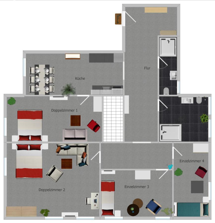 Elisabett Erfurt - Apartment Elisa - 4 Schlafzimmer Und 2 Baeder, Bis 6 Personen Dış mekan fotoğraf